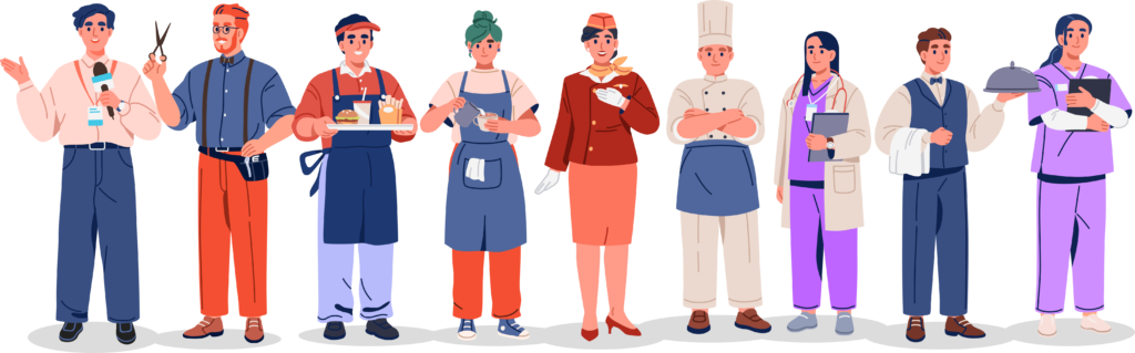 Job Xpress - Different professionals